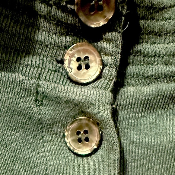 Vintage Express Forest Green Long Sleeve Dress Button up back excellent cond! - Picture 2 of 7